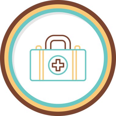 ilk yardım kutusu vektör simgesi 