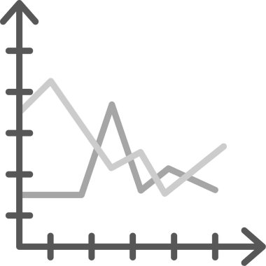 Line Chart web icon, vector illustration
