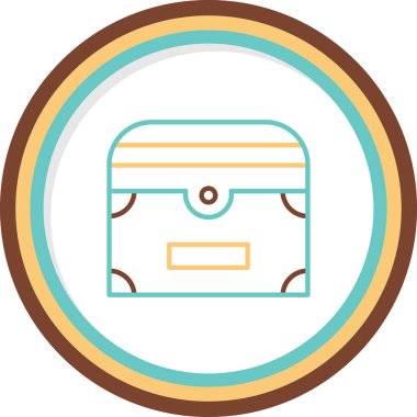 Göğüs simgesi, vektör illüstrasyonu basit tasarım