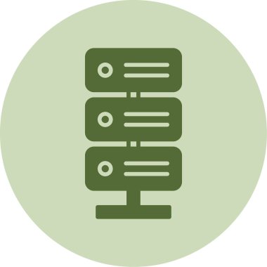 Sunucu. Web simgesi basit illüstrasyon