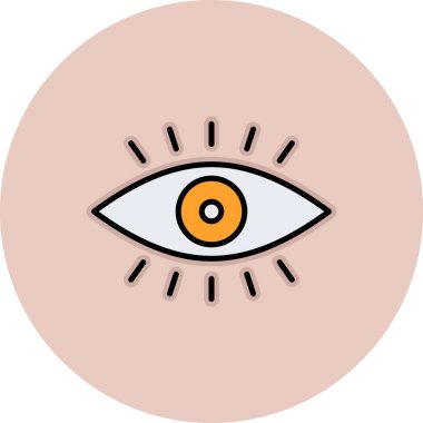 vizyon. Web simgesi basit illüstrasyon