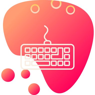 klavyenin modern vektör simgesi, illüstrasyon 