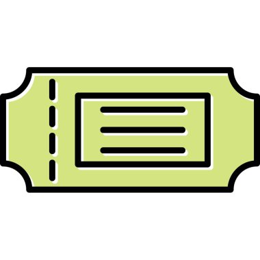 Bilet web simgesi, vektör çizim