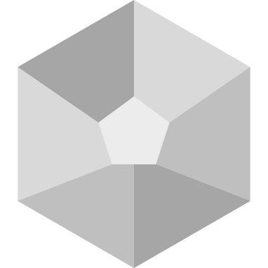 soyut ikosahedron şekli ağ simgesi