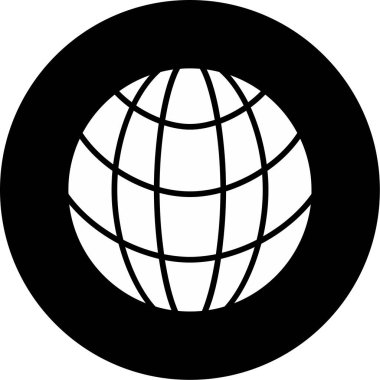 Küre. Web simgesi basit illüstrasyon 