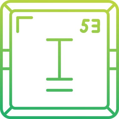 İyot modern simgesinin vektör illüstrasyonu                      