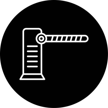 Güvenlik Kapısı Web Simgesi. Basit Vektör İllüstrasyonu