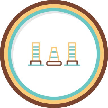 Bollard web simgesi vektör illüstrasyonu