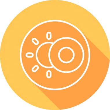 Karanlık mod. Web simgesi basit illüstrasyon