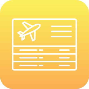 Seyahat ikonunun vektör illüstrasyonu. Ayrılışlar                   