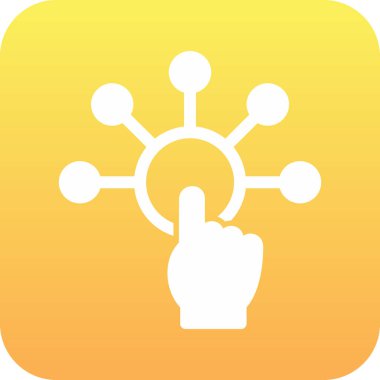 Etkileşimli web simgesi vektör illüstrasyonu