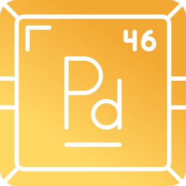 Palladium modern simgesinin vektör illüstrasyonu                      