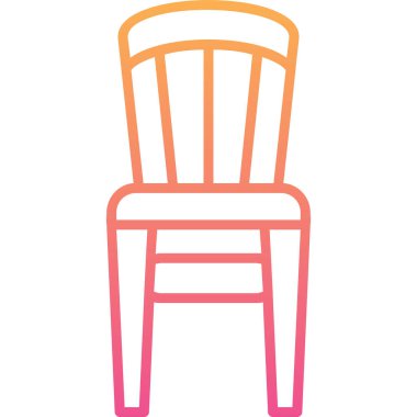 Sandalye. Web simgesi basit illüstrasyon 