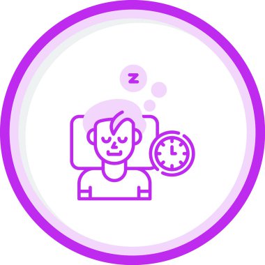 uyku zamanı simgesi, vektör illüstrasyonu basit tasarım