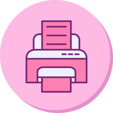 yazıcı web simgesi basit illüstrasyon 