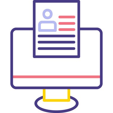 Çevrimiçi Web simgesi, vektör illüstrasyonu