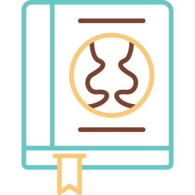 Ekonomi kitabı simgesi, vektör illüstrasyonu basit tasarım