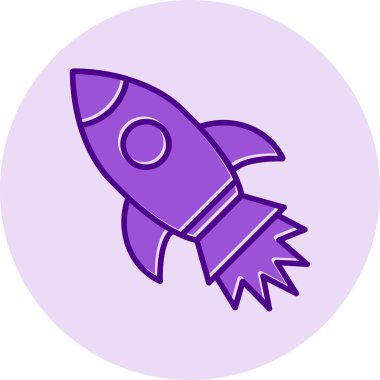 İzole edilmiş arkaplanda roket ağ simgesi