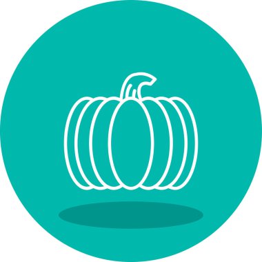 balkabağı simgesi, vektör illüstrasyonu 