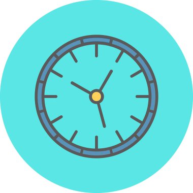 Saat simgesi, vektör illüstrasyonu basit tasarım