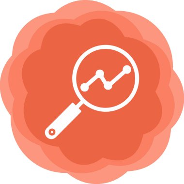 Analitik Araştırma. Web simgesi basit illüstrasyon             