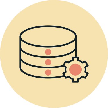 veritabanı. Web simgesi basit illüstrasyon 