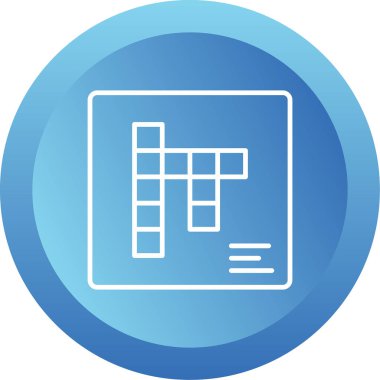 Çapraz Bulmaca modern simgesinin vektör çizimi       