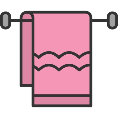 Havlu ağ simgesi, vektör illüstrasyonu 