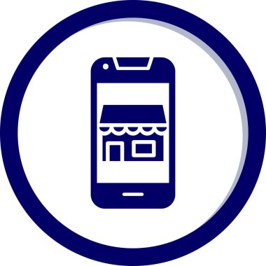 Akıllı telefon web simgesi, vektör illüstrasyonunda çevrimiçi rezervasyon