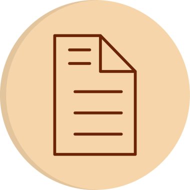 belge dosya simgesi vektör illüstrasyonu 