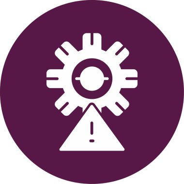 Uyarı vektör çizgisi simgesi, vektör illüstrasyonu 