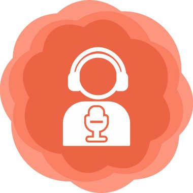 Dj web simgesi, vektör illüstrasyonu