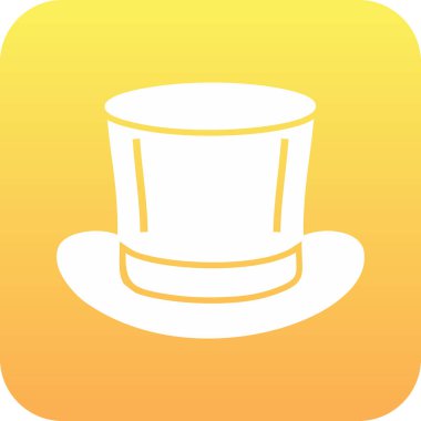 Sihirli Şapka web simgesi, vektör illüstrasyonu 