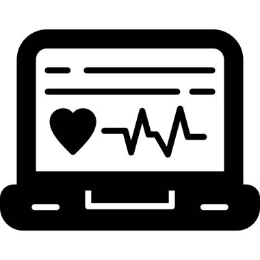 Düz biçimli kardiyoloji simgesi 
