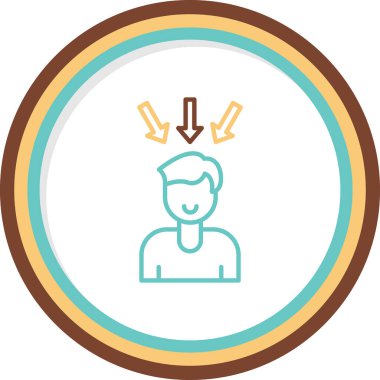 Oklu adam, vektör illüstrasyonu 