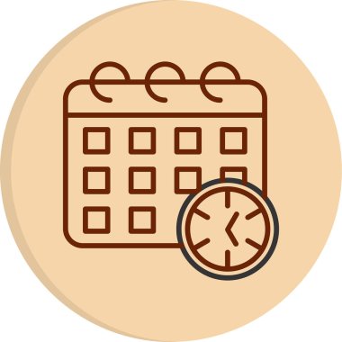 Zamanlama simgesi, vektör illüstrasyonu