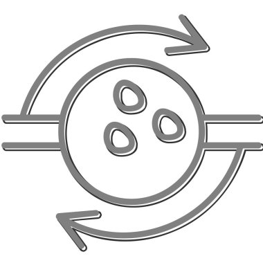 Top simgesinin vektör illüstrasyonu 