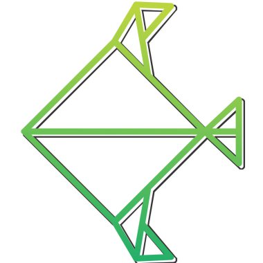 kağıt balık, geometrik tasarım elementi