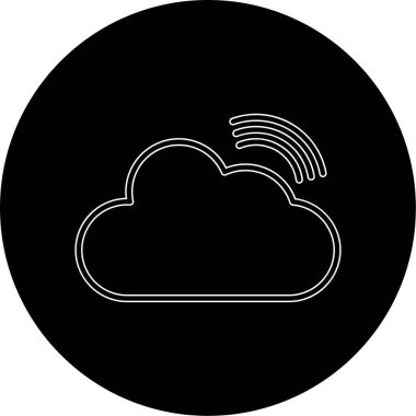 Rss Bulut simgesi, vektör illüstrasyonu basit tasarım