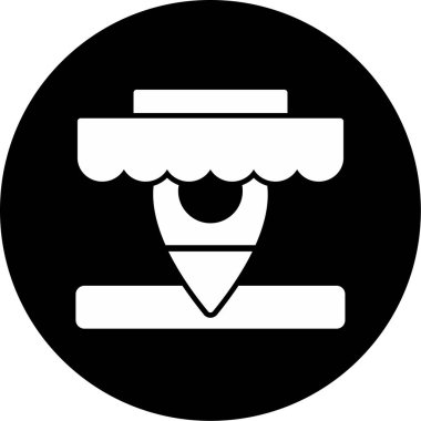 Pazar simgesinin vektör illüstrasyonu 