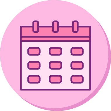 Takvim simgesi, vektör illüstrasyonu basit tasarım