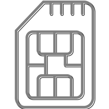 Sim Kart web simgesi, vektör illüstrasyonu