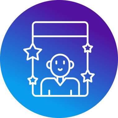 Sosyal medya etki simgesi, vektör illüstrasyonu basit tasarım