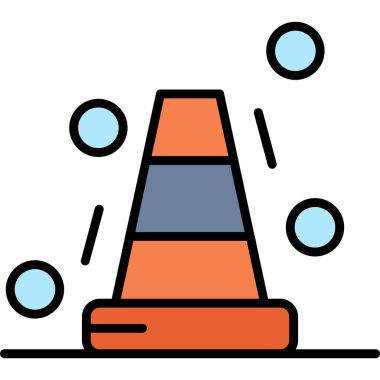 Bollard web simgesi vektör illüstrasyonu