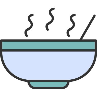 Kase çorba ağı basit illüstrasyon 