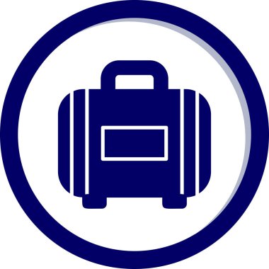 Bavul web simgesi, vektör çizim