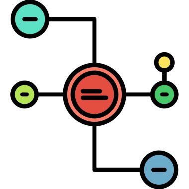 Diyagram web simgesi basit illüstrasyon 