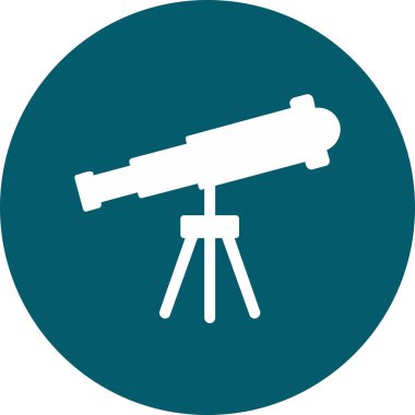 Teleskop. Web simgesi basit illüstrasyon