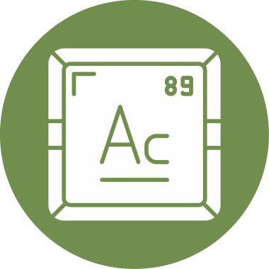 Aktinyum modern simgesinin vektör illüstrasyonu                      