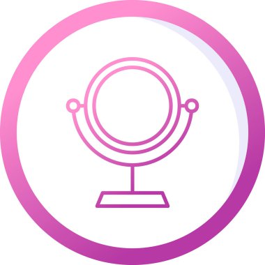 Ayna simgesinin vektör illüstrasyonu 